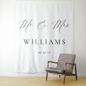 Ellesmere Mr en Mrs Wedding Backdrop Wandkleed (In situ)