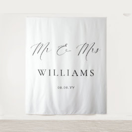 Ellesmere Mr en Mrs Wedding Backdrop Wandkleed