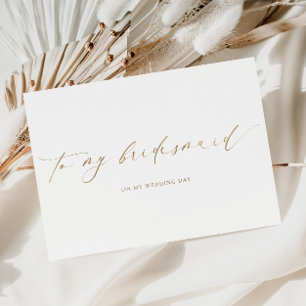 Ellesmere naar mijn bruidsmeisje trouwdag folie kaarten