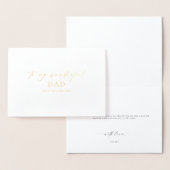 Ellesmere naar mijn prachtige vader trouwdag folie kaarten (Display)