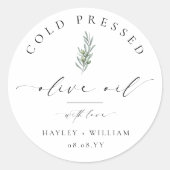 Ellesmere Olijfolie Ronde Sticker (Voorkant)