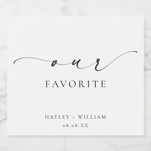 Ellesmere Ons Favoriete Favor Sparkling Wijnetiket (Enkel label)