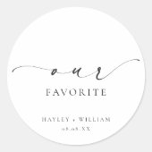 Ellesmere Onze Favoriete Favor Klassieke Sticker (Voorkant)