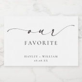 Ellesmere Onze Favoriete Favor Sparkling Wijnetiket (Enkel label)