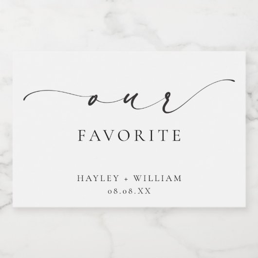 Ellesmere Onze Favoriete Favor Sparkling Wijnetiket (Enkel label)