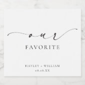 Ellesmere Onze Favoriete Favor Sparkling Wijnetiket (Enkel label)