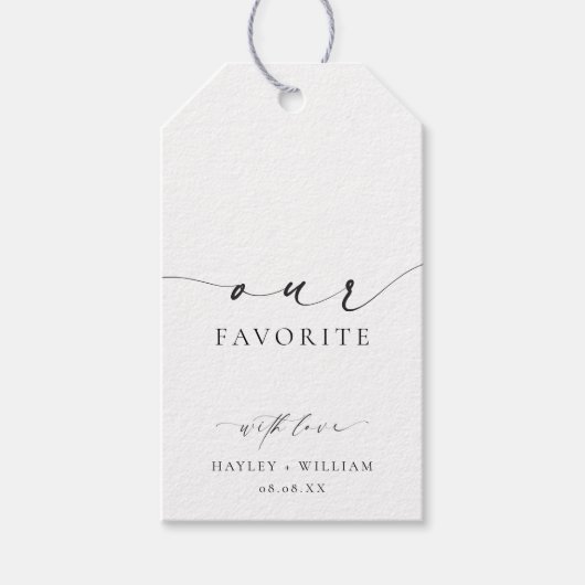 Ellesmere onze favoriete favoriet geschenklabels cadeaulabel (Voorkant)