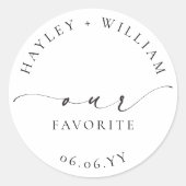 Ellesmere Onze Favoriete Favoriete Ronde Sticker (Voorkant)