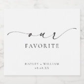 Ellesmere Onze favoriete gunst Likeurfles Etiket (Enkel label)