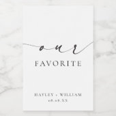 Ellesmere Onze favoriete gunst Wijn Etiket (Enkel label)