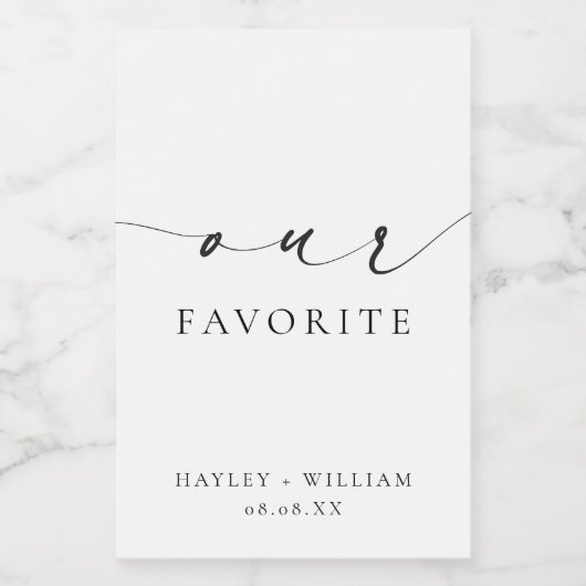 Ellesmere Onze favoriete gunst Wijn Etiket (Enkel label)