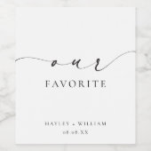 Ellesmere Onze favoriete gunst Wijn Etiket (Enkel label)