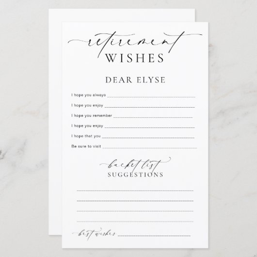 Ellesmere Pensioenwensen (Voorkant / Achterkant)