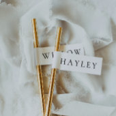 Ellesmere Plaats Kaart Stro Flags Drink Labels