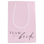 Ellesmere Roze Minimalistische Trouwteam Bruid Med Medium Cadeauzakje (Voorkant)