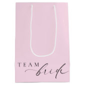 Ellesmere Roze Minimalistische Trouwteam Bruid Med Medium Cadeauzakje (Achterkant)