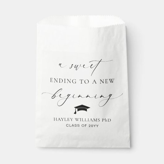 Ellesmere Sweet Ending Nieuw beginnend Afstuderen Bedankzakje (Voorkant)
