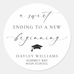 Ellesmere Sweet Ending Nieuw beginnend Afstuderen Ronde Sticker