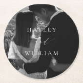 Ellesmere Trouwfoto Ronde Kartonnen Onderzetter (Voorkant)