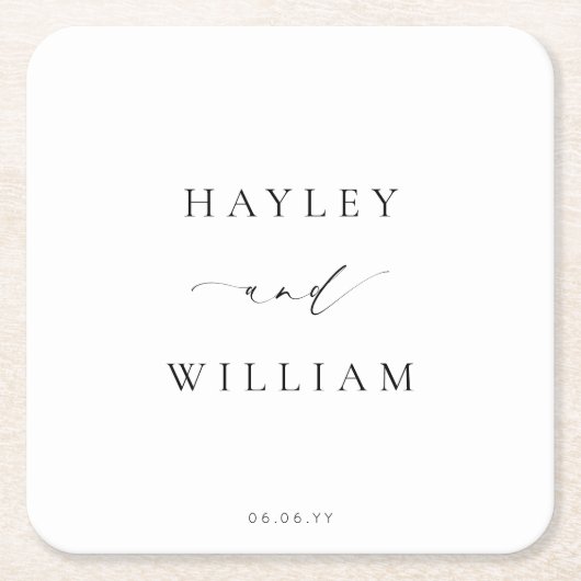 Ellesmere Trouwnamen Kartonnen Onderzetters (Voorkant)