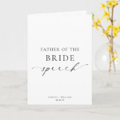 Ellesmere vader van de bruid bruiloft toespraak kaart (Gele Bloem)
