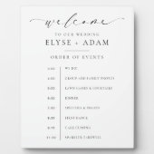 Ellesmere volgorde van evenementen welkom fotoplaat (Voorkant)