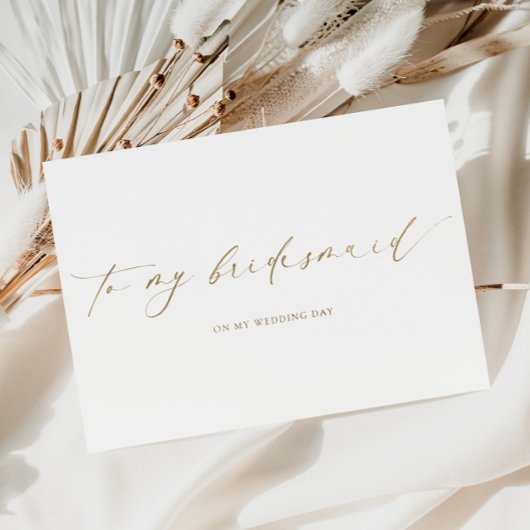 Ellesmere Voor Mijn Bruidsmeisje Trouwdag Folie Kaarten