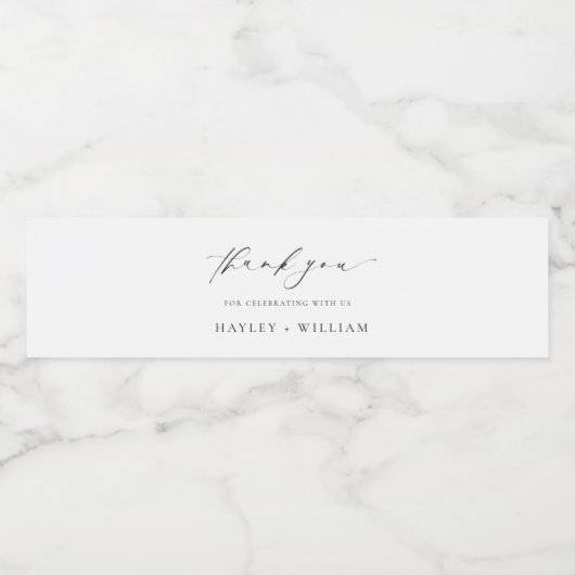 Ellesmere Wedding Bedankt Waterfles Etiket (Enkel label)