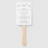 Ellesmere Wedding Ceremony Programma Handwaaier (Achterkant)