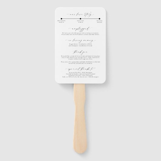 Ellesmere Wedding Ceremony Programma Handwaaier (Achterkant)