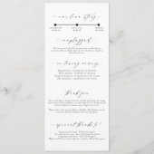 Ellesmere Wedding Ceremony Programma Programmakaart (Achterkant)