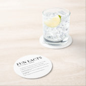 Ellesmere Wedding Fun Facts Ronde Kartonnen Onderzetter (Insitu)