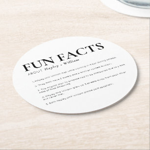 Ellesmere Wedding Fun Facts Ronde Kartonnen Onderzetter