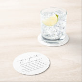 Ellesmere Wedding Fun Facts Ronde Kartonnen Onderzetter (Insitu)