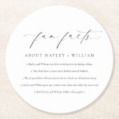 Ellesmere Wedding Fun Facts Ronde Kartonnen Onderzetter (Voorkant)