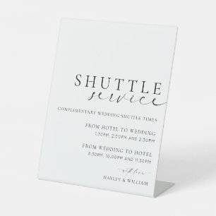Ellesmere Wedding Venue Transport Shuttle Service Reclamebord Met Voetstuk
