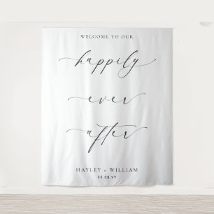 Ellesmere welkomstwoord gelukkig altijd na het huw wandkleed