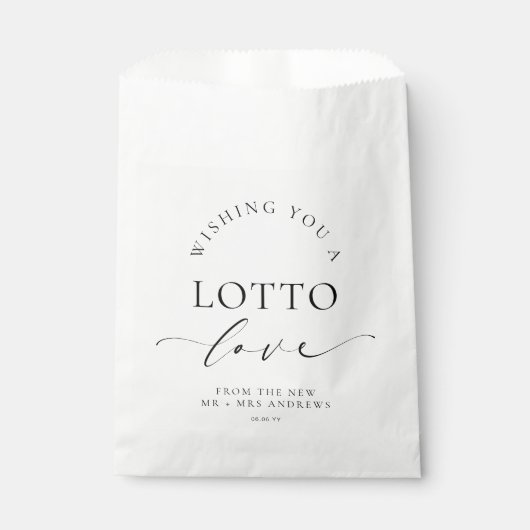 Ellesmere Wishing You A Lotto Love Bruiloft Bedankzakje (Voorkant)