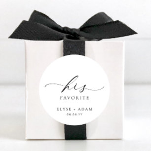 Ellesmere Zijn favoriete Favor Classic Round Stick Ronde Sticker