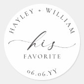 Ellesmere Zijn Favoriete Favoriet Ronde Sticker (Voorkant)