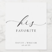 Ellesmere Zijn Favoriete Favoriet Wijn Etiket (Enkel label)