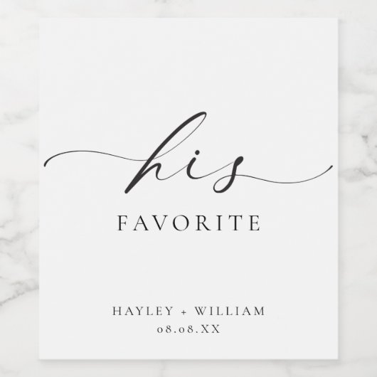 Ellesmere Zijn Favoriete Favoriet Wijn Etiket (Enkel label)