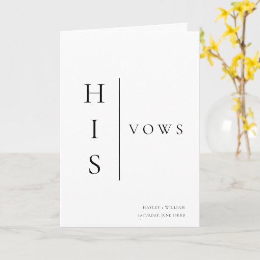 Ellesmere Zijn Vows Wedding Kaart (Gele Bloem)