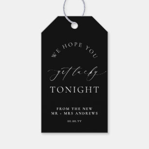 Ellesmere Zwart Get Lucky Tonight Loterij Bruiloft Cadeaulabel
