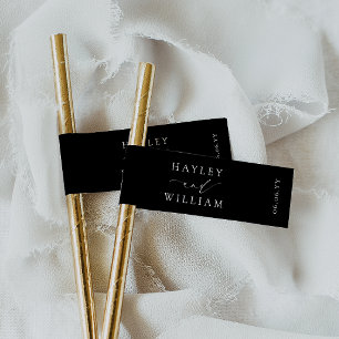 Ellesmere Zwart Minimalistisch Stro Vlaggen Drink 