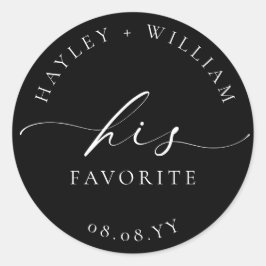 Ellesmere Zwart Zijn Favoriet Ronde Sticker