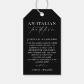 Ellesmere Zwarte Italiaanse traditie Suikeramandel Cadeaulabel (Voorkant)