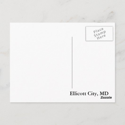 Ellicott City Briefkaart (Achterkant)