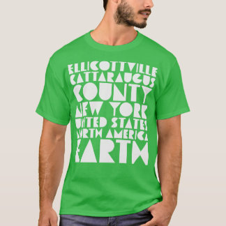 Ellicottville New York Skiën Sledding Mountain Bi T-shirt