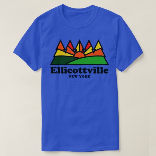 Ellicottville NY New York Retro  T-shirt (Design voorkant)